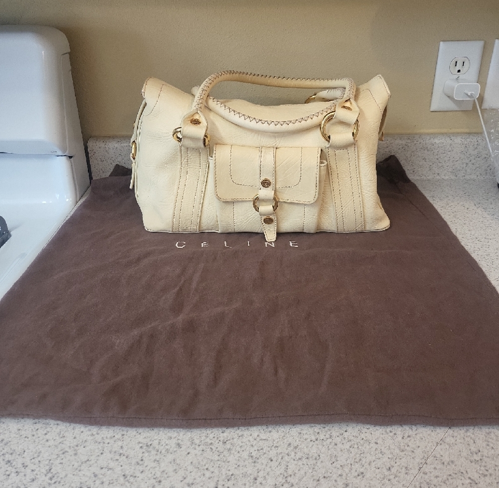 Celine GASO/36 Cream Manila Leather Bag/Tote With Dust Bag - Picture 11 of 11